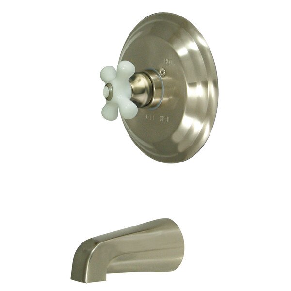 Tub and Shower Faucet, Brushed Nickel, Wall Mount
