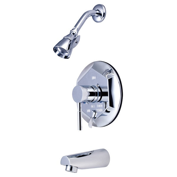 Tub and Shower Faucet, Polished Chrome, Wall Mount