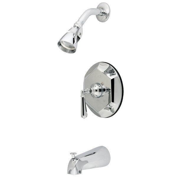 Tub and Shower Faucet, Polished Chrome, Wall Mount