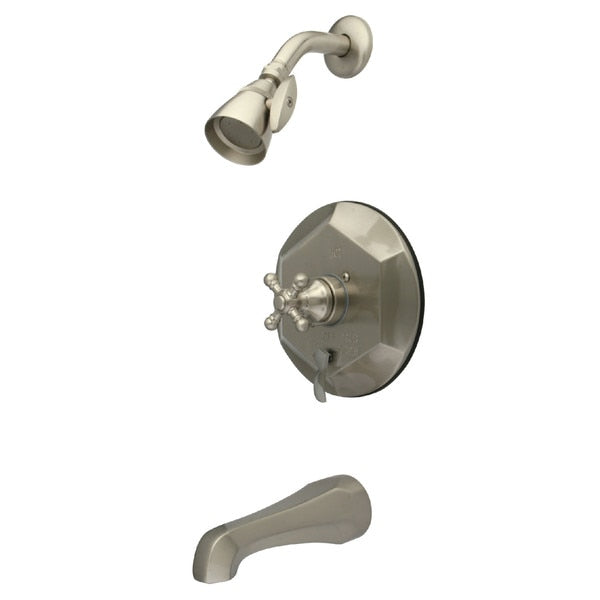 Tub and Shower Faucet, Brushed Nickel, Wall Mount
