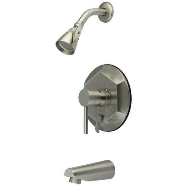 Tub and Shower Faucet, Brushed Nickel, Wall Mount