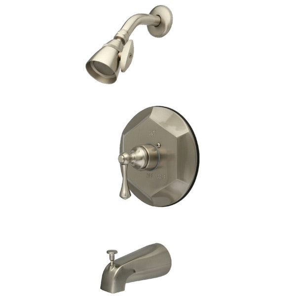 Tub and Shower Faucet, Brushed Nickel, Wall Mount