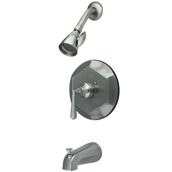 Tub and Shower Faucet, Brushed Nickel, Wall Mount