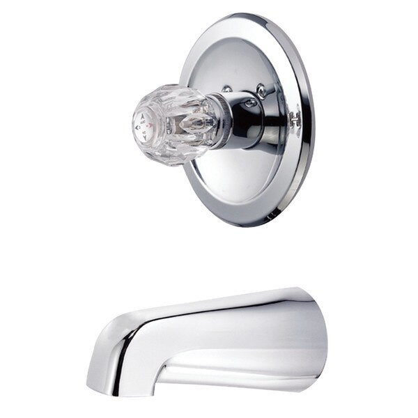 Tub and Shower Faucet, Polished Chrome, Wall Mount