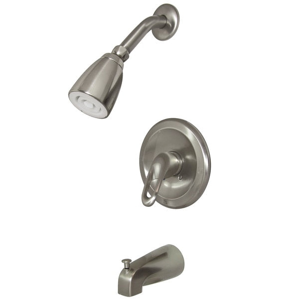 Tub and Shower Faucet, Brushed Nickel, Wall Mount