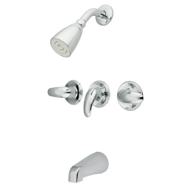 Tub and Shower Faucet, Polished Chrome, Wall Mount