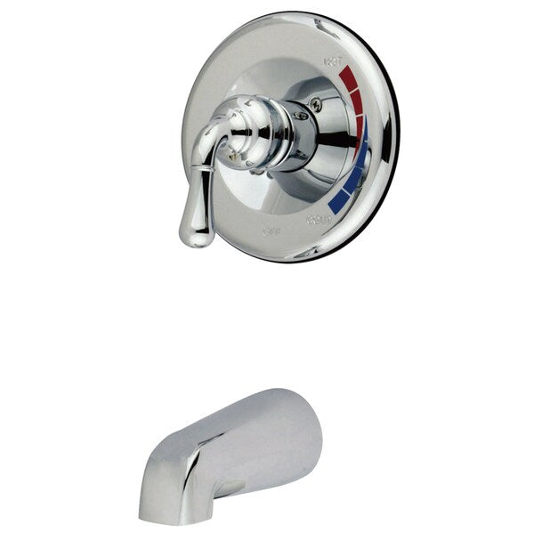 Tub and Shower Faucet, Polished Chrome, Wall Mount
