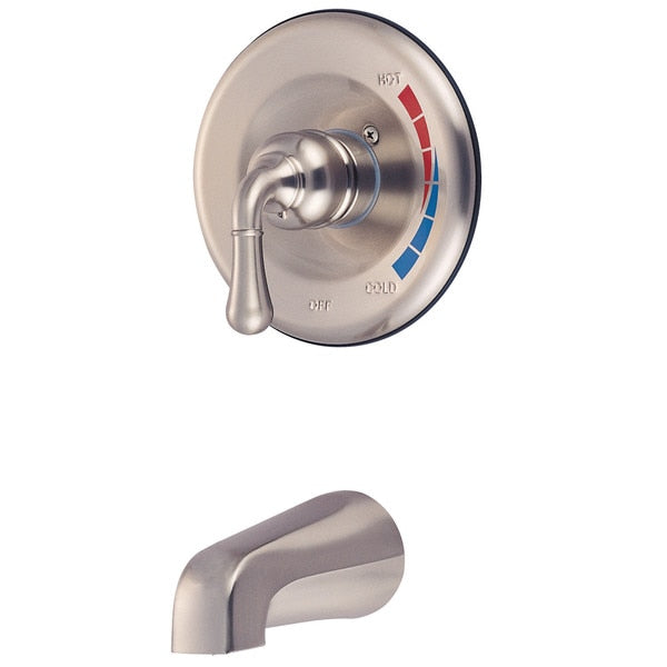 Tub and Shower Faucet, Brushed Nickel, Wall Mount