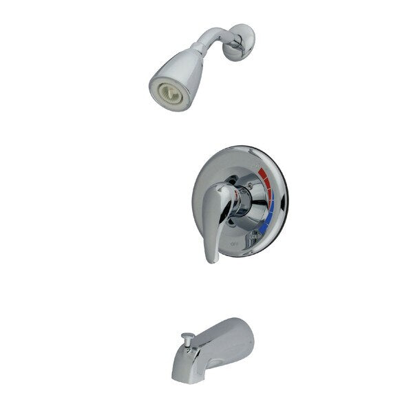 Tub and Shower Faucet, Polished Chrome, Wall Mount