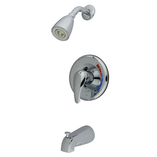 Tub and Shower Faucet, Polished Chrome, Wall Mount