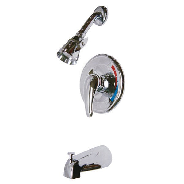 Tub and Shower Faucet, Polished Chrome, Wall Mount