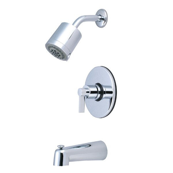 Tub and Shower Faucet, Polished Chrome, Wall Mount