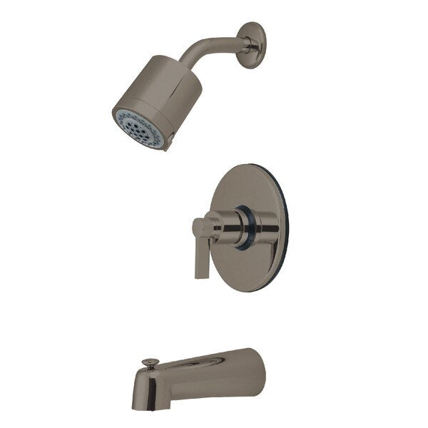 Tub and Shower Faucet, Brushed Nickel, Wall Mount