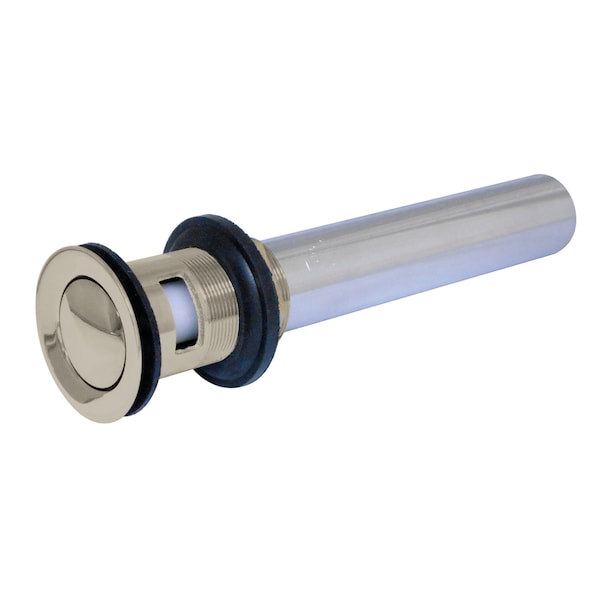 Brass, Bathroom Sink Drain, Push Pop-Up Drain with Overflow