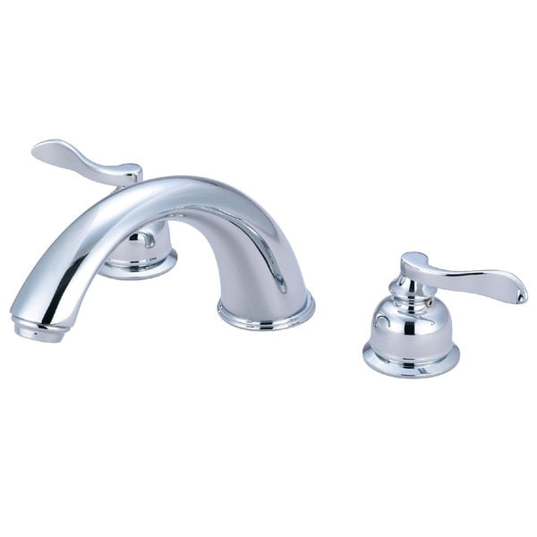Roman Tub Faucet, Polished Chrome, Deck Mount