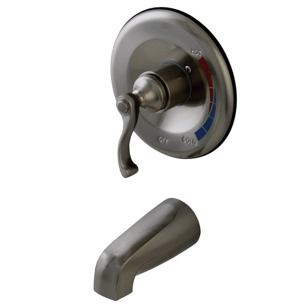 Tub and Shower Faucet, Brushed Nickel, Wall Mount