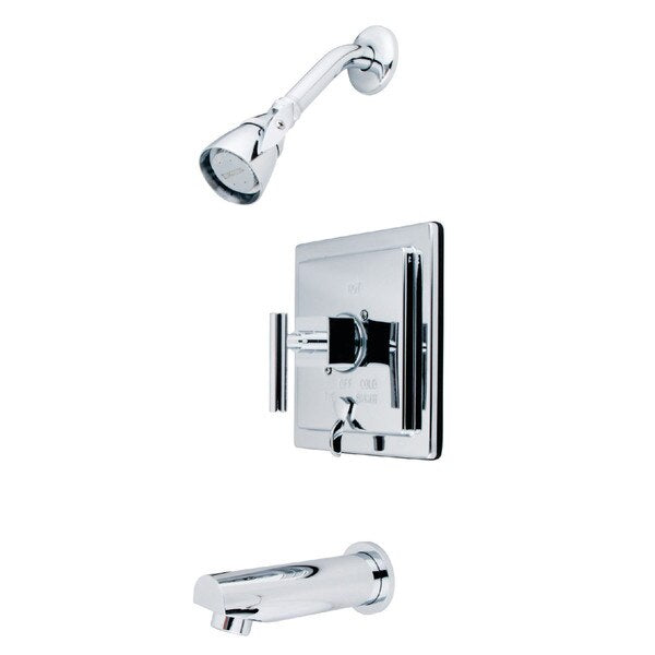 Tub and Shower Faucet, Polished Chrome, Wall Mount