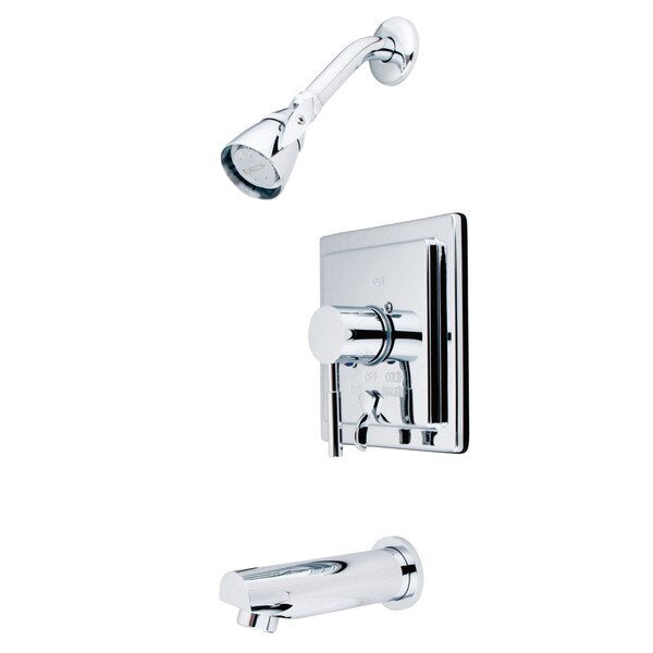 Tub and Shower Faucet, Polished Chrome, Wall Mount