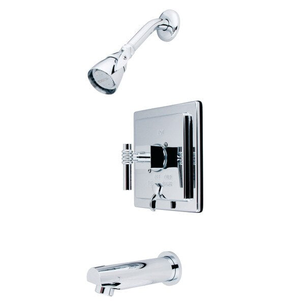 Tub and Shower Faucet, Polished Chrome, Wall Mount
