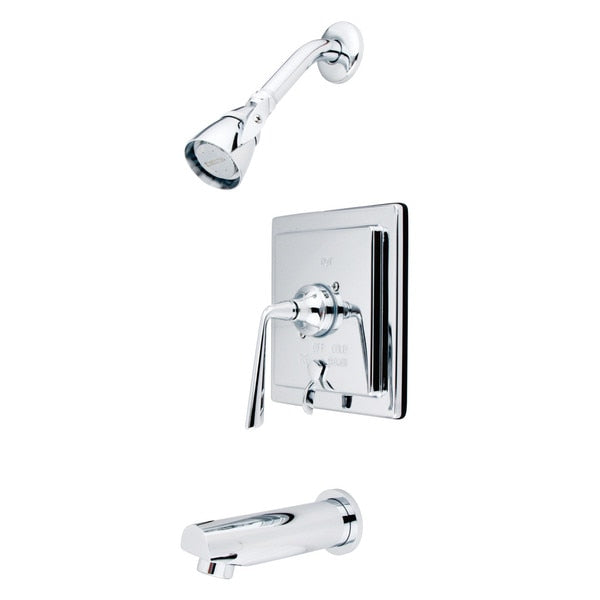 Tub and Shower Faucet, Polished Chrome, Wall Mount