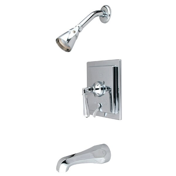 Tub and Shower Faucet, Polished Chrome, Wall Mount