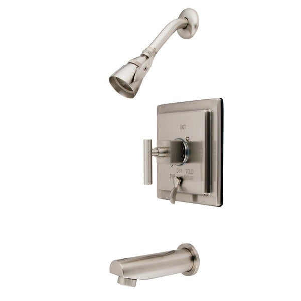 Tub and Shower Faucet, Brushed Nickel, Wall Mount