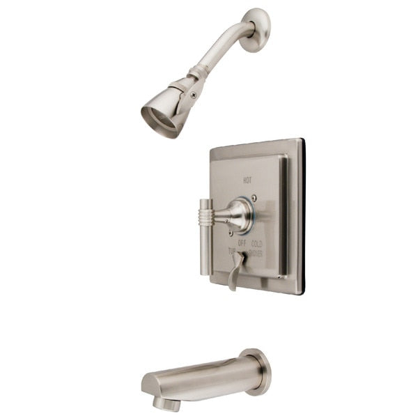 Tub and Shower Faucet, Brushed Nickel, Wall Mount