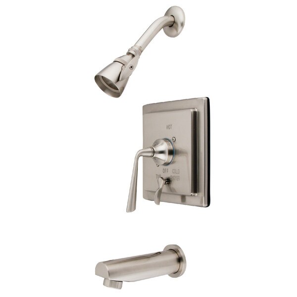Tub and Shower Faucet, Brushed Nickel, Wall Mount
