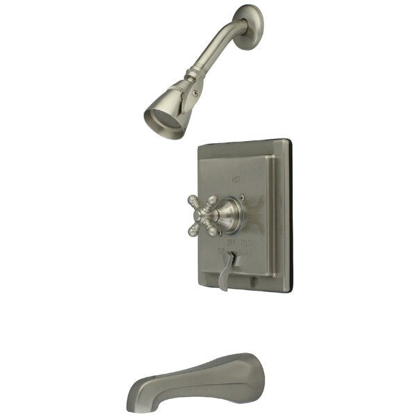 Tub and Shower Faucet, Brushed Nickel, Wall Mount