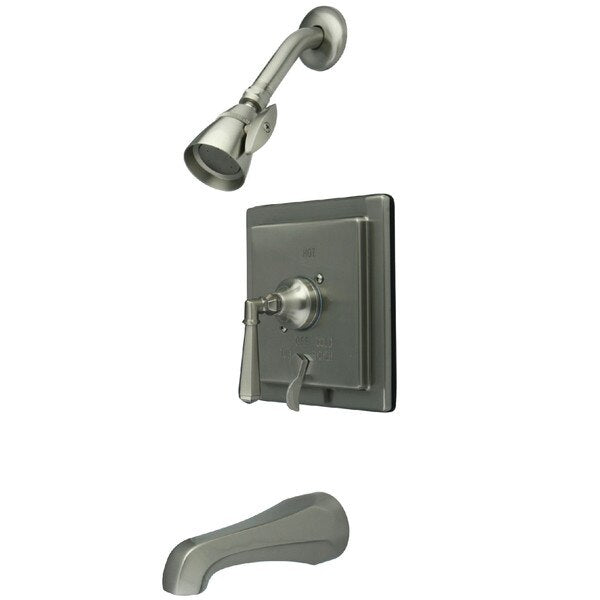 Tub and Shower Faucet, Brushed Nickel, Wall Mount