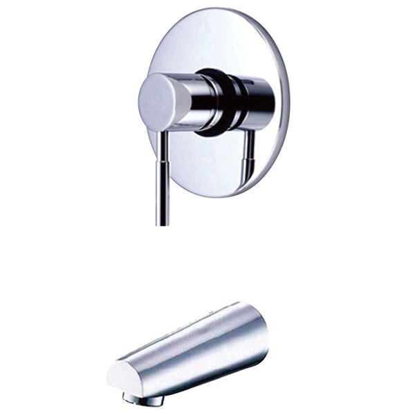 Tub and Shower Faucet, Polished Chrome, Wall Mount