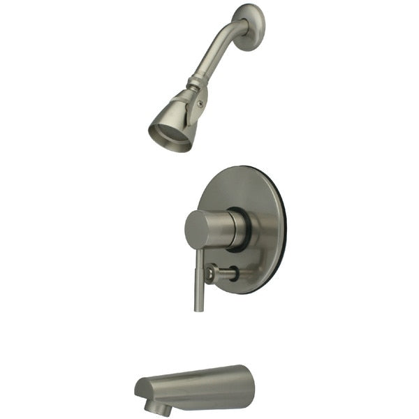Tub and Shower Faucet, Brushed Nickel, Wall Mount