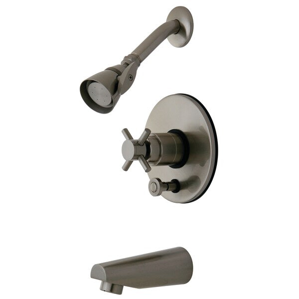 Tub and Shower Faucet, Brushed Nickel, Wall Mount