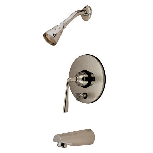 Tub and Shower Faucet, Brushed Nickel, Wall Mount