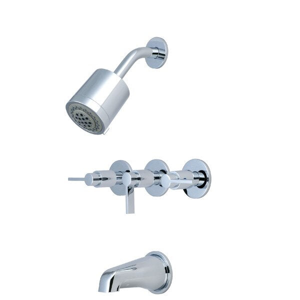 Tub and Shower Faucet, Polished Chrome, Wall Mount