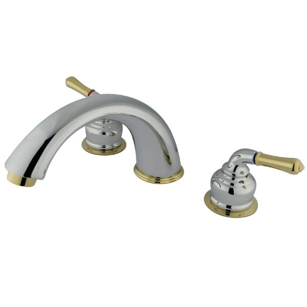 Roman Tub Faucet, Polished Chrome/Polished Brass, Deck Mount