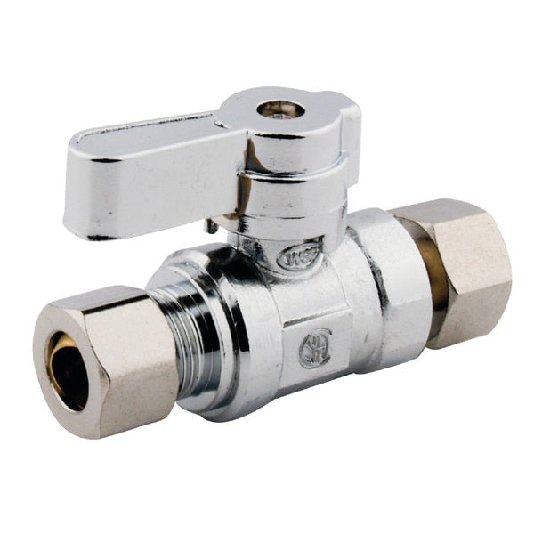 KF3330 3/8 OD X 3/8 OD Comp Straight Stop Valve