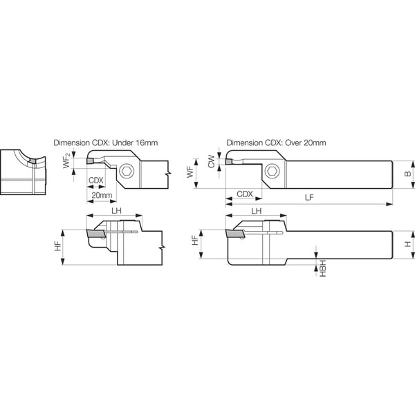 KFMSR 2525M1001504, Face Grooving Tlhldr