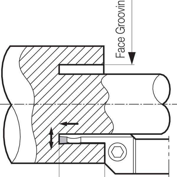KFMSR 2525M1001504, Face Grooving Tlhldr