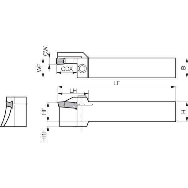 KFMSR 2525M801158, Face Grooving Tlhldr