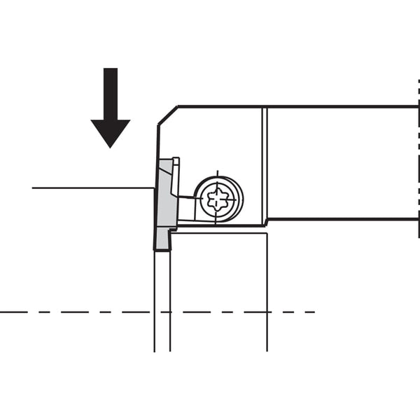 External Grooving Toolholder, KGBASL 2525M2235