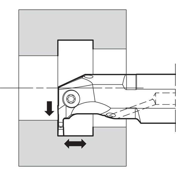 Internal Grooving Toolholder, KGDIR 10B3