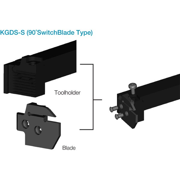 External Grooving Toolholder, KGDSR 16C