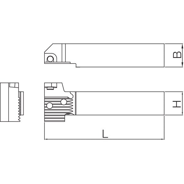 External Grooving Toolholder, KGDR 2525C