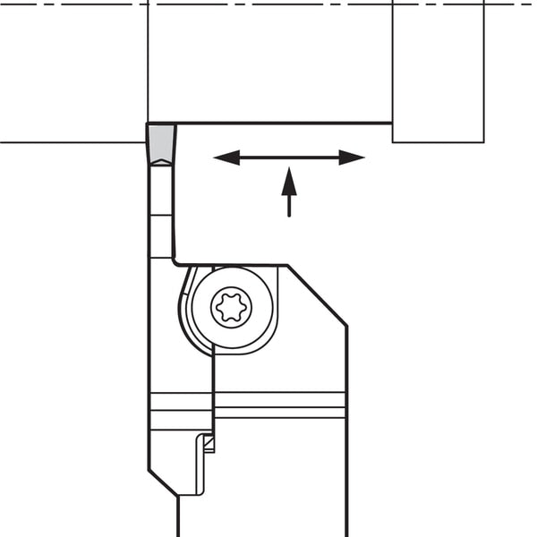 External Grooving Toolholder, KGDR 16X5T10S