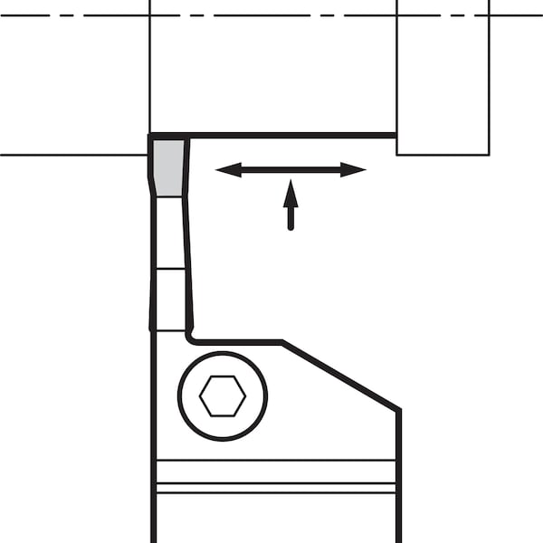 External Grooving Toolholder, KGDR 124T20