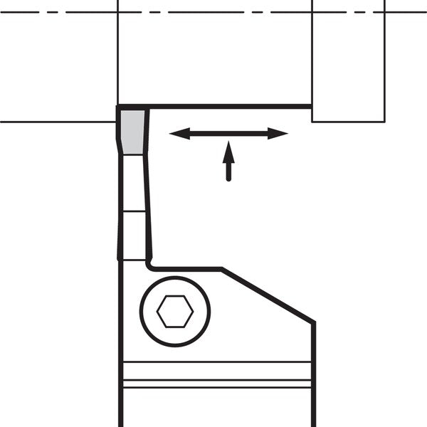 External Grooving Toolholder, KGDL 166T30