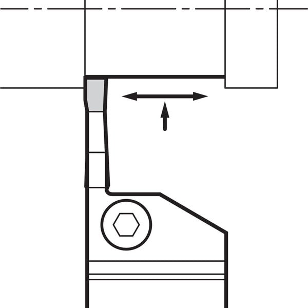 External Grooving Toolholder, KGDL 165T17