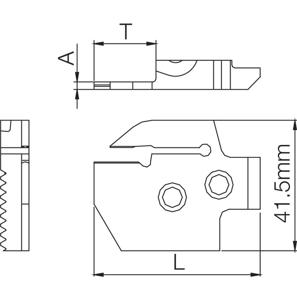 External Grooving Blade, KGDL 3T20C, External Grooving & Cut-Off Blade