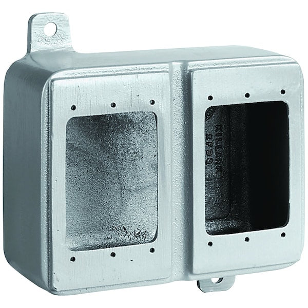 Device Box, 2 Gang, Deep, Aluminum